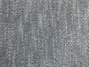 Designer Navy Blue White Woven MCM Mid Century Modern Tweed Upholstery Fabric