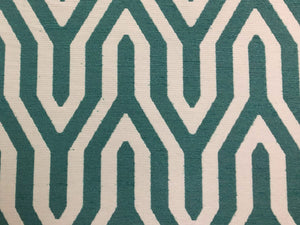 Brentano Dynamo Hydro Aqua Blue Off White Geometric Upholstery Fabric