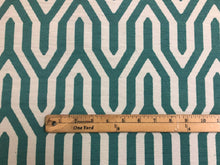 Load image into Gallery viewer, Brentano Dynamo Hydro Aqua Blue Off White Geometric Upholstery Fabric
