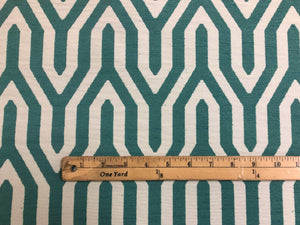 Brentano Dynamo Hydro Aqua Blue Off White Geometric Upholstery Fabric