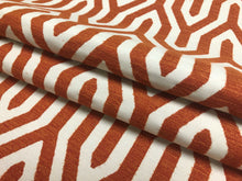 Load image into Gallery viewer, Brentano Dynamo Atomic Water &amp; Stain Resistant Orange Cream Geometric Upholstery Drapery Fabric