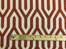 Load image into Gallery viewer, Brentano Dynamo Atomic Water &amp; Stain Resistant Orange Cream Geometric Upholstery Drapery Fabric