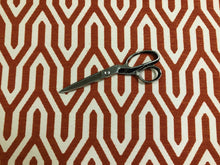 Load image into Gallery viewer, Brentano Dynamo Atomic Water &amp; Stain Resistant Orange Cream Geometric Upholstery Drapery Fabric