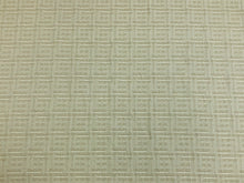 Load image into Gallery viewer, Designer Cotton Linen Ecru Beige Geometric Matelasse Upholstery Fabric