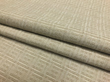 Load image into Gallery viewer, Designer Cotton Linen Ecru Beige Geometric Matelasse Upholstery Fabric
