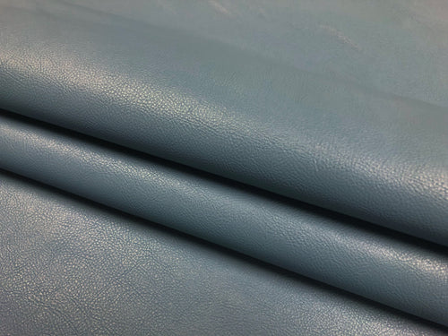 Designer Performance Steel Blue Vegan Faux Leather Upholstery Vinyl