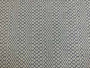 Sanderson Cheslyn Indigo Water & Stain Resistant Navy Blue Ivory Ethnic Geometric Upholstery Fabric