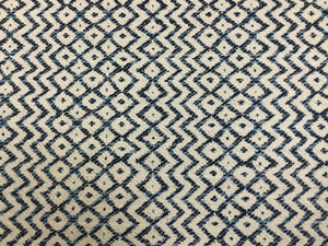 Sanderson Cheslyn Indigo Water & Stain Resistant Navy Blue Ivory Ethnic Geometric Upholstery Fabric