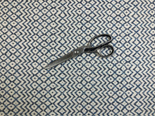 Load image into Gallery viewer, Sanderson Cheslyn Indigo Water &amp; Stain Resistant Navy Blue Ivory Ethnic Geometric Upholstery Fabric