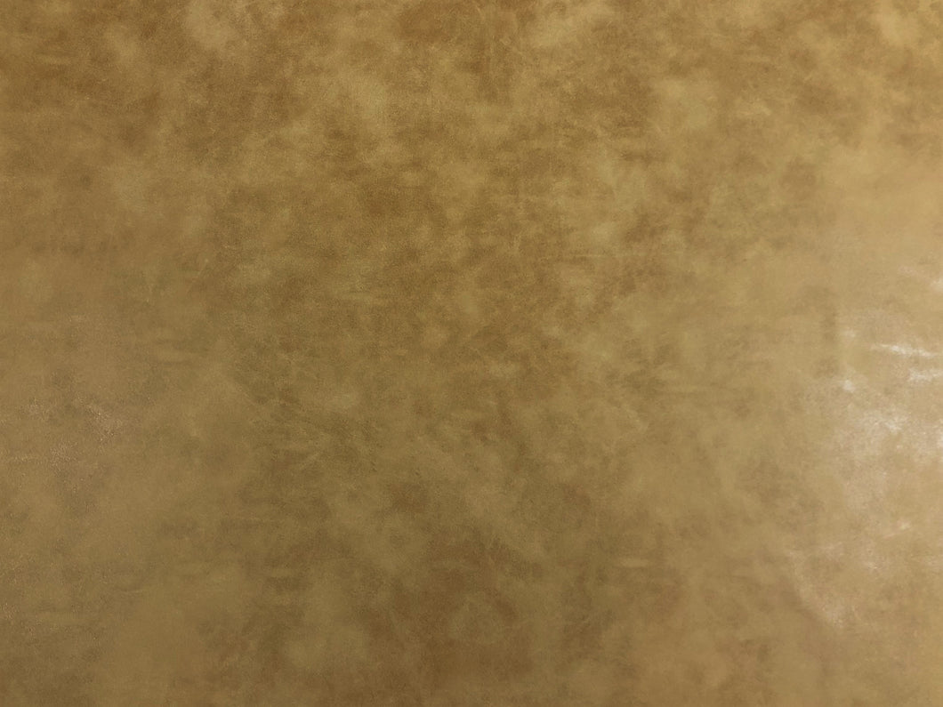 Designer Distressed Caramel Brown Faux Leather Upholstery Vinyl