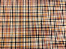 Load image into Gallery viewer, Water &amp; Stain Resistant Forest Green Orange Red Ivory Plaid Upholstery Drapery Fabric