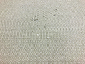1 2/3 Yd Designer Water & Stain Resistant Cream Chenille MCM Mid Century Modern Upholstery Fabric
