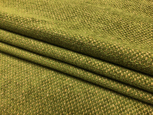 Designer Olive Green Mustard Gold Tweed Chenille Upholstery Fabric