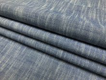 Load image into Gallery viewer, Designer Water &amp; Stain Resistant Royal Blue White MCM Mid Century Modern Tweed Upholstery Fabric