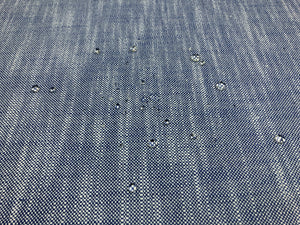 Designer Water & Stain Resistant Royal Blue White MCM Mid Century Modern Tweed Upholstery Fabric