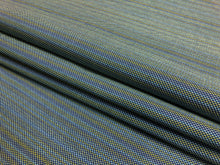 Load image into Gallery viewer, Designer Navy Aqua Blue Green Tweed Herringbone Upholstery Fabric