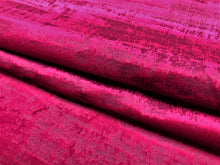 Load image into Gallery viewer, Hot Pink Distressed Abstract Velvet Upholstery Drapery Fabric