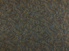 Load image into Gallery viewer, Designer Navy Blue Denim Rusty Brown Abstract Upholstery Drapery Fabric