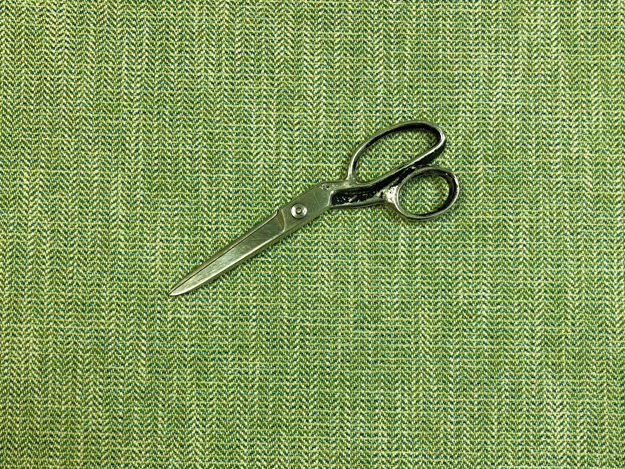 Fabric Polyester Jacquard; EU2206-005 Herringbone Stripe Green - Richard  Tie Fabrics
