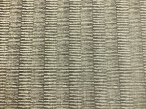Laura Kirar II Duralee Zebra Ikat Espresso Brown Grey Abstract Chenille Upholstery Fabric
