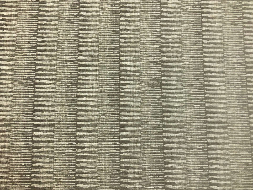 Laura Kirar II Duralee Zebra Ikat Espresso Brown Grey Abstract Chenille Upholstery Fabric