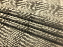 Load image into Gallery viewer, Laura Kirar II Duralee Zebra Ikat Espresso Brown Grey Abstract Chenille Upholstery Fabric