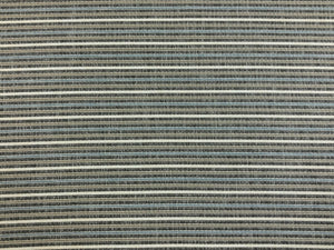 1 1/2 Yd Designer Grey Blue Taupe Cream Stripe Upholstery Fabric
