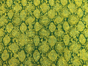 Designer Teal Lime Green Abstract Upholstery Drapery Fabric