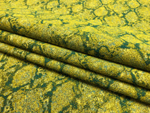 Load image into Gallery viewer, Designer Teal Lime Green Abstract Upholstery Drapery Fabric