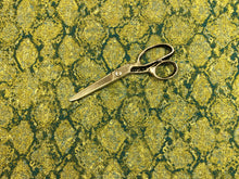 Load image into Gallery viewer, Designer Teal Lime Green Abstract Upholstery Drapery Fabric