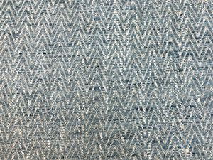 1 1/3 Yd Designer French Navy Blue Grey MCM Mid Century Modern Chevron Upholstery Drapery Fabric