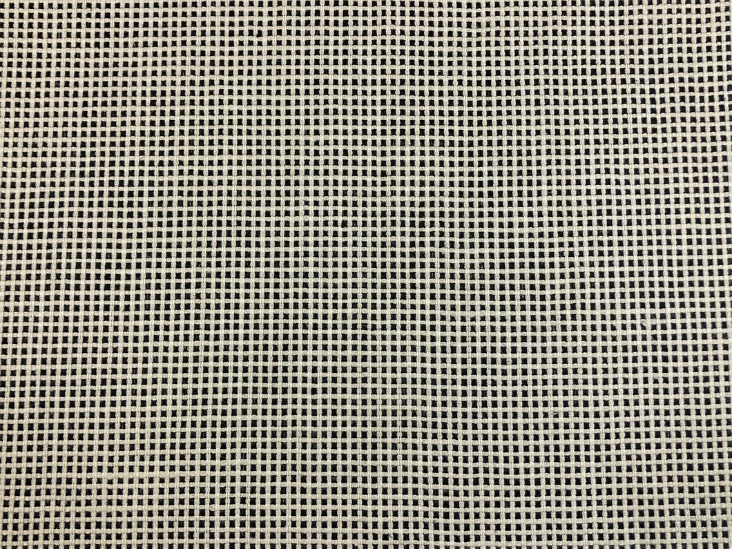 1 3/4 Yd Groundworks Kelly Wearstler Kumano Weave Ivory Onyx Black Line Upholstery Fabric