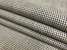 Load image into Gallery viewer, 1 3/4 Yd Groundworks Kelly Wearstler Kumano Weave Ivory Onyx Black Line Upholstery Fabric
