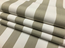 Load image into Gallery viewer, Perennials Beige Taupe Cream Nautical Stripe Upholstery Drapery Fabric