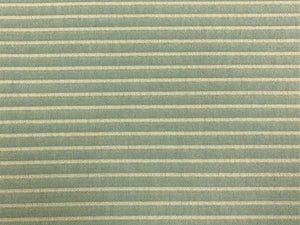 Designer Water & Stain Resistant Indoor Outdoor Sage Green Seafoam Beige Nautical Stripe Upholstery Drapery Fabric