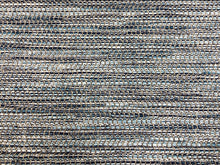 Load image into Gallery viewer, Cowtan &amp; Tout Bottega Aqua Woven MCM Mid Century Modern Navy Aqua Blue Taupe Indoor Outdoor Polypropylene Tweed Upholstery Fabric STA 1749