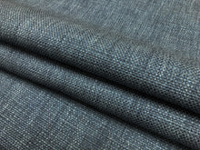 Load image into Gallery viewer, Designer Denim Navy Blue MCM Mid Century Modern Basketweave Woven Upholstery Fabric