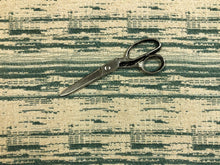 Load image into Gallery viewer, Designer Reversible Teal Beige Abstract Boucle Upholstery Fabric