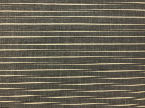 1 1/2 Yd Perennials Ascot Stripe Charcoal Grey Black Nautical Outdoor Upholstery Fabric