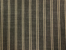 Load image into Gallery viewer, 1 1/2 Yd Perennials Ascot Stripe Charcoal Grey Black Nautical Outdoor Upholstery Fabric