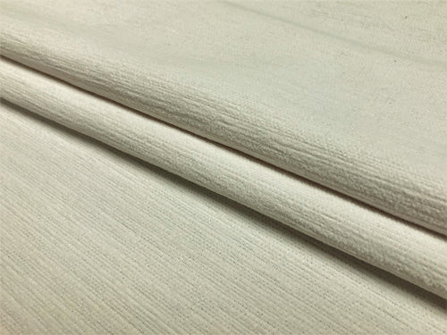 1 3/4 Yd Perennials White Textured Water & Stain Resistant Chenille Upholstery Fabric