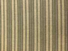 Load image into Gallery viewer, Reversible Designer Taupe Black Nautical Stripe Upholstery Fabric