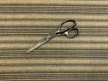 Load image into Gallery viewer, Reversible Designer Taupe Black Nautical Stripe Upholstery Fabric