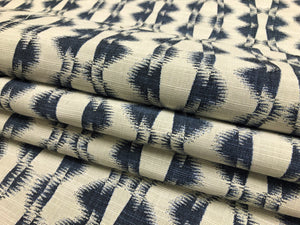 0.9 Yard Perennials Good Vibrations Nightshade Blue Grey Abstract Outdoor Upholstery Fabric