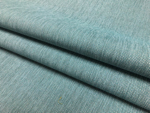 1 1/2 Yd Designer Turquoise Blue Grey MCM Mid Century Modern Tweed Upholstery Fabric