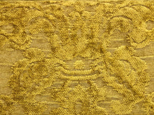 Load image into Gallery viewer, Lee Jofa Mustard Gold Floral Chenille Damask Upholstery Fabric / Gilt