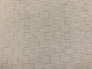 Water & Stain Resistant Silver Grey MCM Mid Century Modern Geometric Abstract Chenille Upholstery Fabric