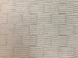 Water & Stain Resistant Silver Grey MCM Mid Century Modern Geometric Abstract Chenille Upholstery Fabric