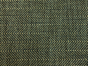 1 3/4 Yd Kravet Charcoal Grey Navy Beige Herringbone Tweed Upholstery Fabric
