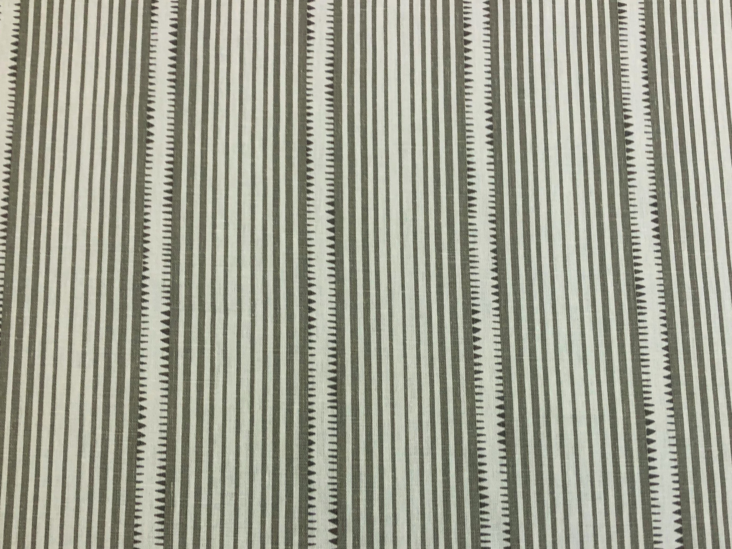 Schumacher Cream Stripe Fabric | Fabric Bistro | Columbia | South